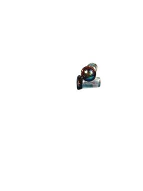 Iridescent Glass Ball Stud Earrings - Multicolor